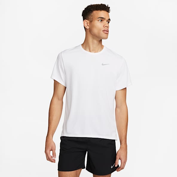 White nike running top store